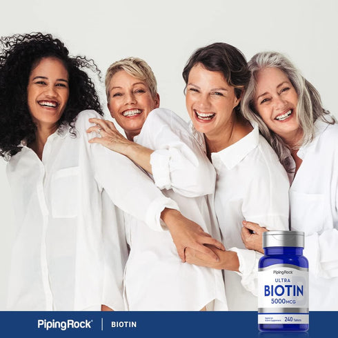 Piping Rock Biotin 5000mcg | 240 Tablets | Beauty Vitamin Supplement | Vegetarian, Non-GMO, Gluten Free...