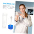 Human and Dog Stool Sample Container with Spoon Lid - 10 Pack - 25-30ml Urine and Fecal Specimen Cups with Screw-On Lids - Ideal for Medical and L...
