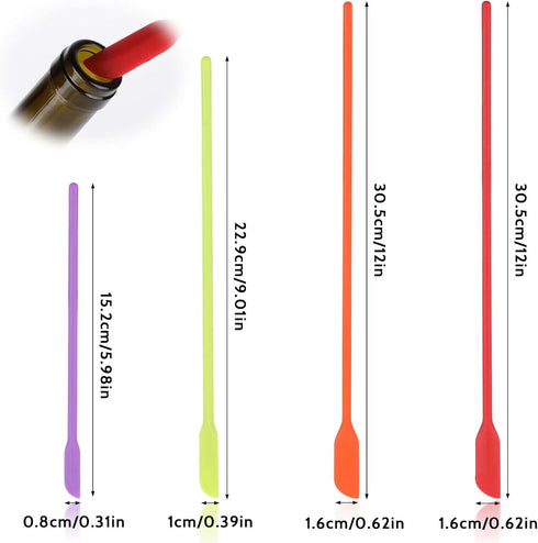 4 Pcs Beauty Spatula Mini Spatula Silicone Set Makeup Spatula Multifunctional Small Scraper Lotion Stirrer for Cooking Baking Kitchen Tiny Spatula...