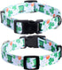2 Pack St.Patrick's Day Dog Collar Adjustable Four Leaf Clover Small...