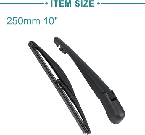 ACROPIX 250mm 10 Inch Rear Window Windshield Wiper Blade Arm Assembly Fit for Mitsubishi Outlander 2010-2014 2016-2018 2pcs Black...
