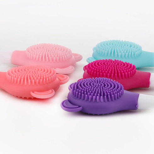 Tbestmax Manual Facial Brush Skin Cleansing Cleaner, Silicone Facial Scrubber, 2-in-1 Skin Care Face Wash for Deep Pore Exfoliation Massaging 10 P...