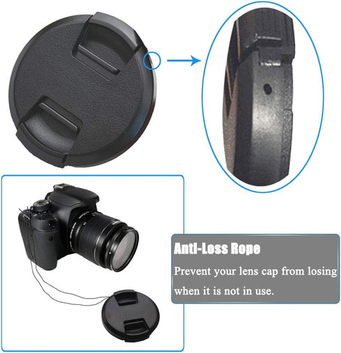 72mm Lens Cap for NIKKOR Z 24-70mm f/4 S Lens for Nikon Z7 Z6 Camera, 72mm Snap-on Lens Cap for Fuji XF16-80mm f/4 R OIS Lens for Fuji X-T4 X-T3 C...