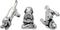 Basic Spirit Yoga Dog Figurine Set (Pewter)-Mini 3 pc. Set...