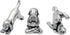 Basic Spirit Yoga Dog Figurine Set (Pewter)-Mini 3 pc. Set...