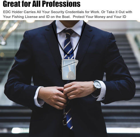 Transparent Clear Waterproof ID Card Badge Holder Case Waterproof Sports Case Vertical Badge Holders with Lanyard and Keychain,Identification Badg...