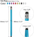 MECCANIXITY 10pcs Stylus Pens for Touch Screens Dual Rubber Tips Capacitive Stylus Universal Tablet Pen Sensitivity Precision......