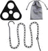 Camping Tripod Board-camping essentials?Turn Branches into Campfire Tripod ?fire pit grill?with Adjustable Chain for Hanging Cookware,Portable Cam...