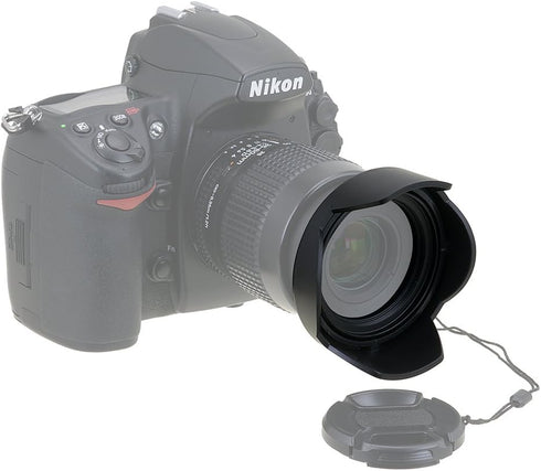 Fotodiox Reversible Flower Lens Hood with 52mm Front Filter Thread, for Nikon D300, D3100, D3200, D5000, D5100, D5200, with 18-55mm f/3.5-5.6G DX ...