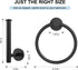 SetSail Bathroom Hardware Set, Matte Black 304 Stainless Steel Bathroom Accessories Set Includes Towel Holder and Toilet Paper Holder, Drill Hole...