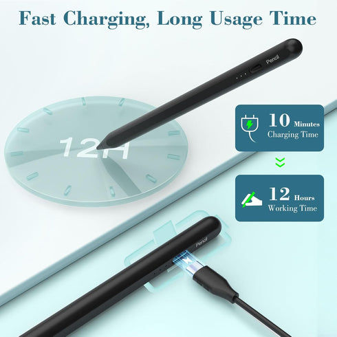 iPad Pencil, Accokids 10 Mins Fast Charging Stylus Pen for iPad Apple Pencil with Palm Rejection, Compatible w/iPad Air 3/4/5, iPad Mini 5/6, iPad...