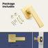 EHOMEWARE 1 Pack Heavy Duty Dummy Door Handle Interior Lever Set, Single Sided Gold Door Knob for Interior Doors, Right/Left Handing...
