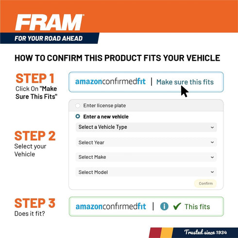 FRAM Tough Guard Replacement Oil Filter TG9837, Designed for Interval Full-Flow Changes Lasting Up to 15K Miles...