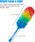 3 Pack Upgrade 19” Rainbow Static Feather Duster with Beandable and Washable Head - More Fibers Bigger Head Less Loss of Fiber...