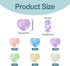 Craftdady 60Pcs Glow in The Dark Acrylic Heart Beads AB Color Glitter Beads Love Heart Valentine Spacer Beads for Crafts DIY Couple Bracelets Jewe...