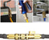 Garden Hose Quick Connectors, Solid Brass 3/4 inch GHT Thread Easy Connect Fittings No-Leak Water Hose Male Female Value Pack (3)...