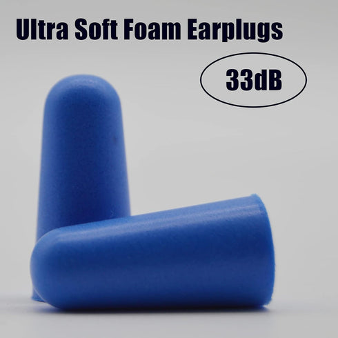 16PCS Reusable Soft Foam Ear Plugs,Noise Cancelling Earplugs with Portable PVC Case, Highest NRR 33dB Soft Form Earplugs for Snoring, Travel, Work...