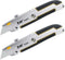 XW Retractable Utility Knife, Heavy Duty Zinc Alloy Box Cutter with Total 10 PCS Blades, 2-Pack...