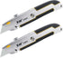 XW Retractable Utility Knife, Heavy Duty Zinc Alloy Box Cutter with Total 10 PCS Blades, 2-Pack...