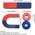 Physics Science Magnets Kit for Education Science Experiment Tools Icluding Bar/Ring/Horseshoe/Compass Magnets...