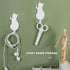 Self Adhesive Hooks 2 Pcs Stainless Steel Wall Hooks for Bathroom Kitchen Office Sticky Cat Hooks for Door Closet Decorative Wall Hanger Waterproo...