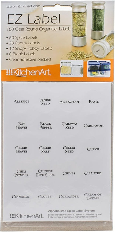 KitchenArt EZ Spice Label Set, 100-Piece...