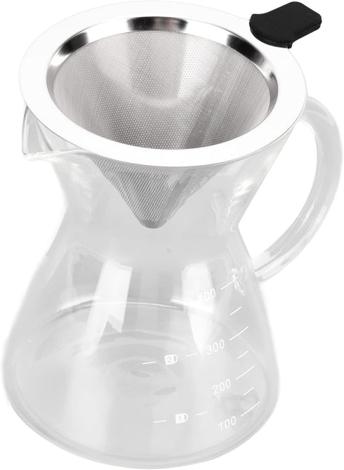 SALUTUY Coffee Kettle, Drip Glass Coffee Maker 400ml Great Gift Accurate Brewing Control Coffee Maker Premium Coffee Brewing Tool for Perfect Cup ...