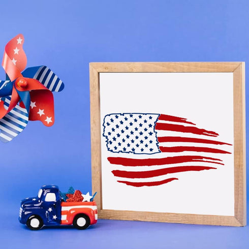 American Flag Stencils Template,8 Pcs USA Flag Star Statue of Liberty Eagle 1776 Plastic Painting Stencil Drawing Airbrush Templates for Wood Fabr...