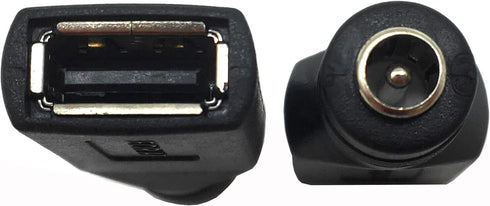 USB A to DC Power Adapter, 2Pcs - Female 5.5x2.1mm Connectors for Laptop Charging...