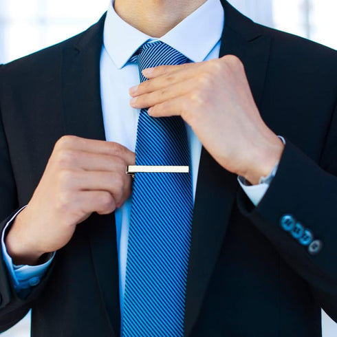 Classic Style Men's Tie Clips, Viaky Neck Ties Necktie Bar Pinch Clip with Gold Silver Black 3 Tone, Best Gifts for Your Father, Lover and Friends...