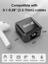 Magnetic Charger Cord Organizer Clips: 8-Pack Under Desk Charging Cable Holder - Easy Secure Adhesive Phone USB Wire Management Keeper for Home, O...