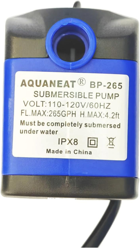 AQUANEAT Fountain Pump, 265 GPH Submersible Water Pump with 3.3 ft Tubing, for Aquarium Fish Tank, Water Table, Waterfall, Hydroponics...