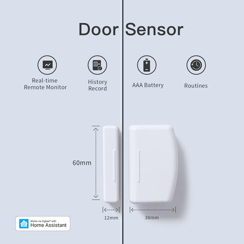 THIRDREALITY Zigbee Contact Sensor, Door and Window Monitor, Home Automation, Works with Home Assistant, SmartThings, Aeotec, Homey, Hubitat or Ec...