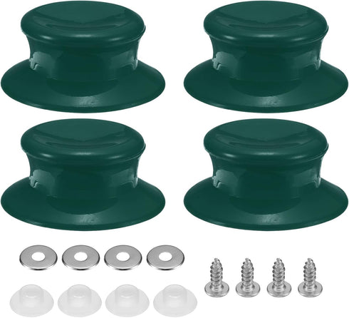 uxcell 4pcs Pot Pan Lids Replacement Knob, Plastic Pan Cover Holding Handles Fits Skillets and Kitchen Cookware Covers, Green...