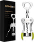 Beneno Wine Opener, Zinc Alloy Premium Wing Corkscrew with Multifunctional Bottles Opener, Sharp Wine Corkscrew with Ergonomic Non-Slip Wing Handl...
