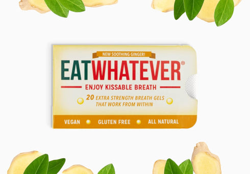Eatwhatever Ginger Breath Gels All-Natural Gluten-Free Vegan Breath Freshener, 9-Pack Box...