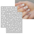 JMEOWIO 12 Sheets Spring White Flower Nail Art Stickers Decals Self-Adhesive Pegatinas Uñas Summer Butterfly Leaf Floral Nail Supplies Nail Art De...