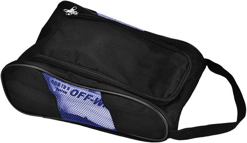 Sports Shoe Bag,Portable Breathable Shoes Bag Light and Nylon Shoes Case Pocket Pouch Storage Sports Accessory(Black blue)...