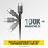 Scosche CAB10-SP Strikeline Premium USB to Type-C Sync Braided Charging Cable, 10 feet, Space Gray...