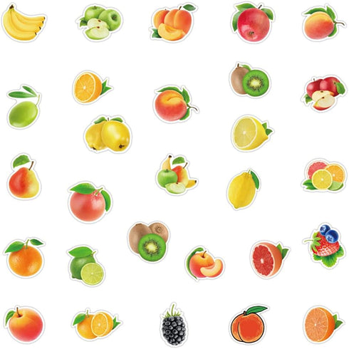 Fruits Stickers|50 Pcs Fruits Waterproof Vinyl Decals for Water Bottles Laptop Refrigerator Luggage Cup Computer Mobile Phone Décor...
