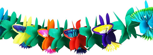 KESOTE 3 Pack Tropical Paper Flower Garland Luau Party Decorations, 30FT Tissue Flower Banner for Hawaiian Summer Tiki Bar Tropical Party Decor...