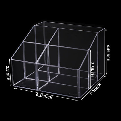 Acrylic Desk Organizers, Clear Pen Holder and Pencil Holder Display Stand for Office, School and Home...