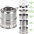 Camp Stove, Ohuhu Camping Stove Wood Burning Stove Stainless Steel Mini Portable Backpacking Survival Stoves for Picnic BBQ Camping Hiking Cooking...