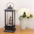 Eldnacele 12" Christmas Musical Snow Globe Lantern USB Lined Batteries Operated Water Glittering Lighted Lantern Santa Claus with 6H Timer Centerp...