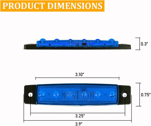 PSEQT 10 Pcs LED Rock Strip Lights Car Exterior Underglow Wheel Fender Well Lighting Kits Waterproof for Golf Cart Wrangler Offroad Truck RV UTV A...