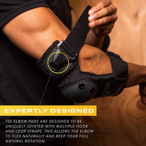 Exo-Guard II Professional Work Elbow Pads Protective Gear for Men Women Flexible Pads with Adjustable Straps Industrial Strength - Heavy Duty Padd...