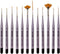 Micro Mini Fine Detail Paint Brush Set of 12 Pieces, Small Short Handle Taklon Bristles for Detailing, Paint by Number Art, Models & Nails...