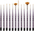 Micro Mini Fine Detail Paint Brush Set of 12 Pieces, Small Short Handle Taklon Bristles for Detailing, Paint by Number Art, Models & Nails...