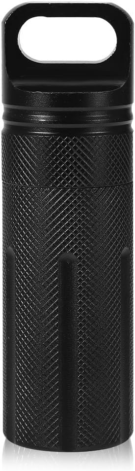 Keychain Container, Pill Containers, Pill Storage Case Keychain, Waterproof Airtight Bottle, Dry Box for Men Women Outdoor Travel Camping Tool (Bl...
