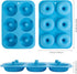 Silicone Donut Mold for 6 Doughnuts, Set of 2. Food Grade LFGB Silicone Bagels Baking Pan, Non-Stick, Dishwasher Safe, Heat Resistant and Microwav...